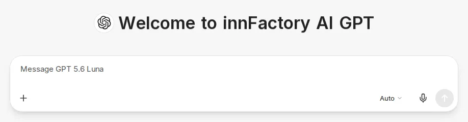 Empty input bar of a new chat