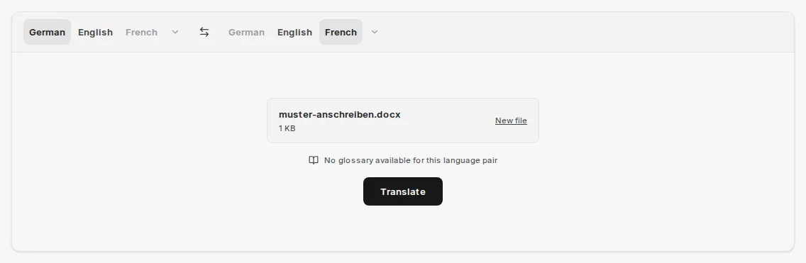Uploaded file with no glossary available