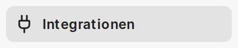 Eintrag Integrationen in der Seitenleiste von companyRAG