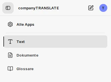 Geöffnete Navigation auf dem Smartphone mit dem Namen des Addons, Neuer Chat, Konto, Alle Apps und dem Menü des Addons