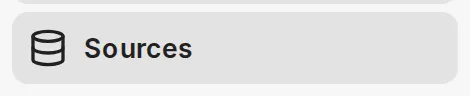 The Sources entry in the companyRAG sidebar