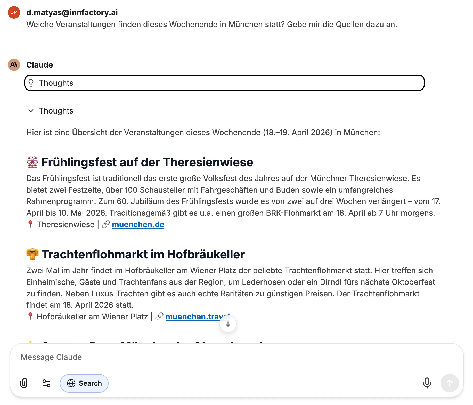 Websuche mit Quellenangaben